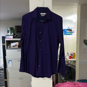 Classic Purple Dress Shirt for Business